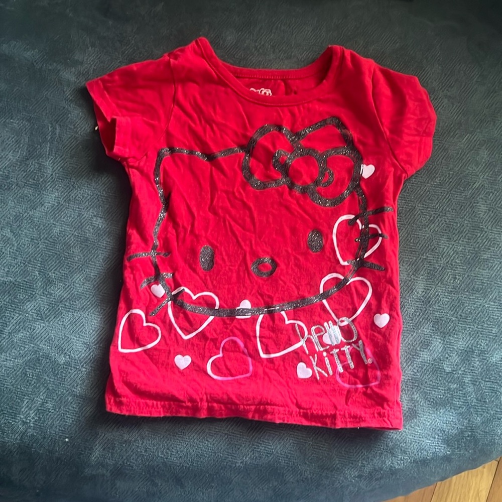 4t Hello Kitty tee, GUC, glitter